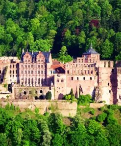 Heidelberg Castle paint by number