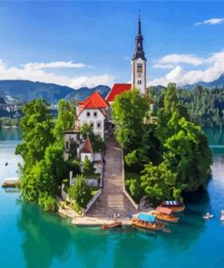 Lake Bled Slovenia Paint By Number