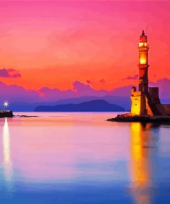 Lighthouse Of Chania paint by number