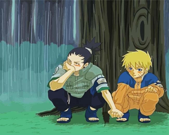Shikamaru And Little Naruto Paint By Numbers