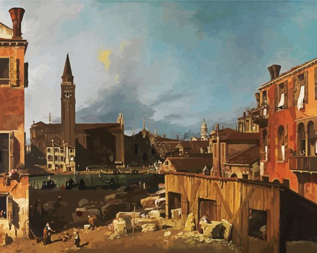 The Stonemason S Yard Canaletto paint by number