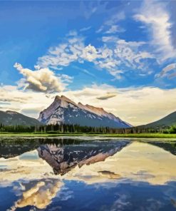 Vermilion Lakes Canada paint by number