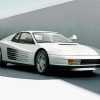 White Ferrari Testarossa Paint By Numbers