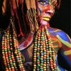 Woman Wearing Colorful Beads Paint By Numbers