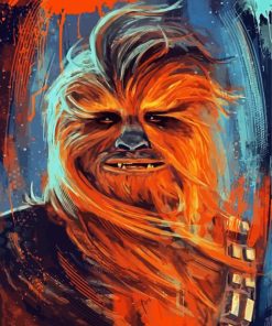 Aesthetic Chewbacca Star Wars paint by number