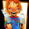 Aesthetic Chucky Holding Knives Paint By Number