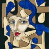 Aesthetic Cubism Lady paint by number