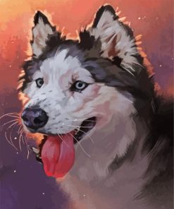 aesthetic husky paint by numbers