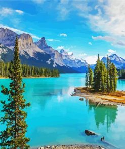 Beautiful Jasper National Park Of Canada paint by number