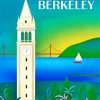 berkeley California Skyline Illustration Poster Paint By Numbers