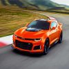 Orange Chevrolet Camaro Car paint by number