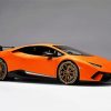 Orange Lamborghini Huracan Paint By Numbers