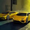 Yellow Lamborghini Huracans Paint By Numbers