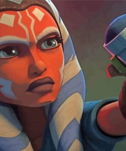 Ahsoka Tano Star Wars Movie paint by numbers