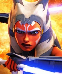 Ahsoka Tano Star Wars Clone War paint by numbers