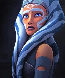 Ahsoka Tano Rosario Dawson Star Wars paint by numbers