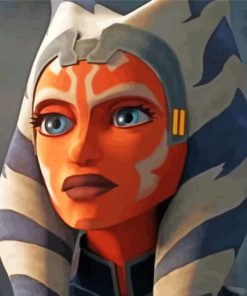 Ahsoka Character Of Star Wars paint by numbers