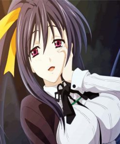 Akeno Anime Girl paint by number