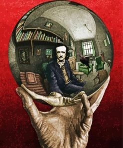 Allan Poe Crystal Ball paint by numbers