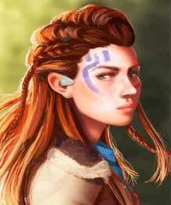 Aloy Horizon Zero Dawn Video Game paint by number