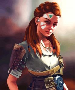 Aloy Horizon Zero Dawn paint by number