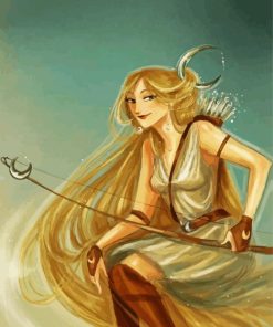 Artemis Woman Art paint by number