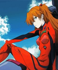 Asuka Anime Girl paint by number