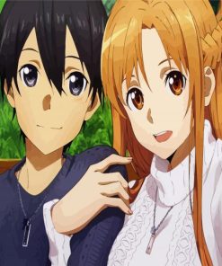 Asuna And Kirito paint by number