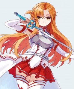 Asuna With Her Sword paint by number