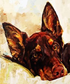 Australian Kelpie Dog Art paint by number