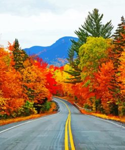 Autumn Foliage Trees paint by number