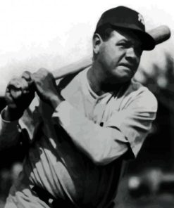 Babe Ruth Baseballer paint by number