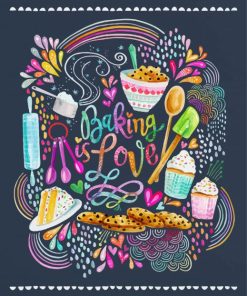 Baking In love paint by number