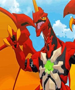 Bakugan Battle Brawlers Dragon Character paint by number