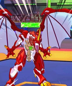 Bakugan Battle Brawlers Dragon paint by number