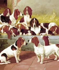 Basset Hound Puppies paint by number