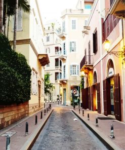 Beautiful Streets In Beirut Lebanon paint by number