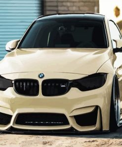 Beige BMW Car paint by number