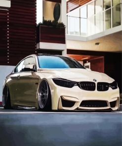 Beige BMW Cars paint by number