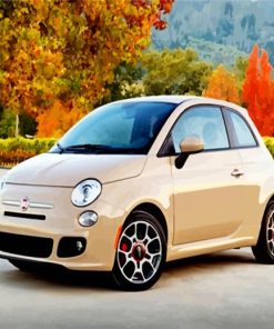 Beige Fiat 500 paint by number