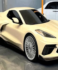 Beige Jordan Clarkson Corvette paint by number