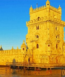 Belem Tower Portugal paint by number