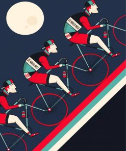 Bikers Climb paint by number