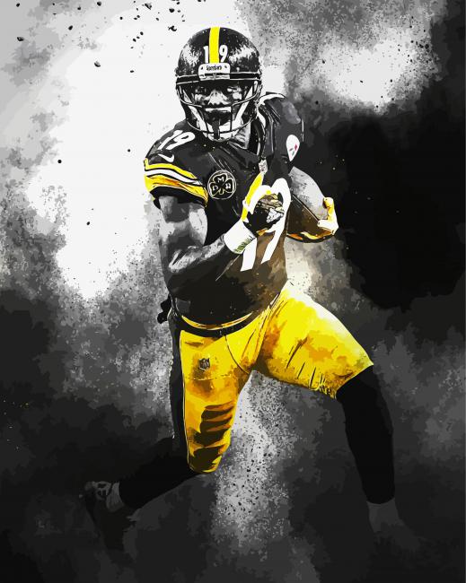 Black And White JuJu Smith Schuster paint by number