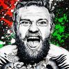 Black And White Mcgregor MMA paint by numbers