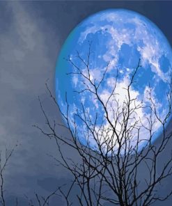 Blue Full Moon paint by numbers