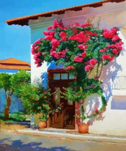 Bougainvillea House paint by number