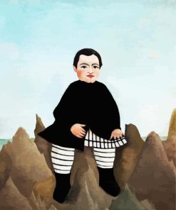 Boy On The Rocks Henri Rousseau paint by numbers