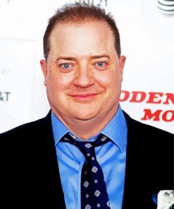 Brendan Fraser paint by number