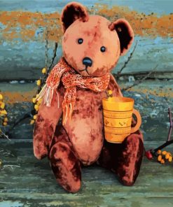 Brown Teddy Bear paint by number